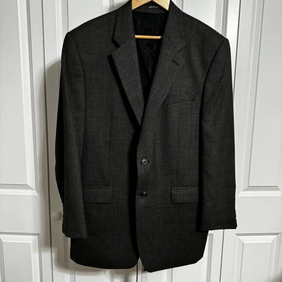 Lauren Ralph Lauren Mens Blazer 42L Wool Tweed Gray Suit Sport Coat - Picture 1 of 9